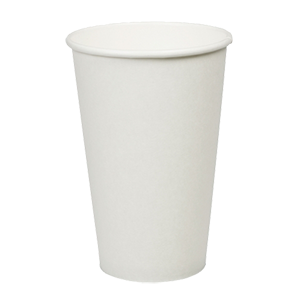 16oz White Single Wall Hot Paper Cup 300