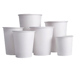 Group White Single Wall Hot Paper Cup x6 300