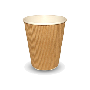 Kraft Ripple Paper Cup Brown 340ml (12oz)