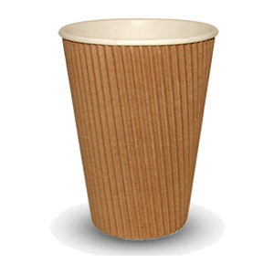 Kraft Ripple Paper Cup Brown 445ml (16oz)